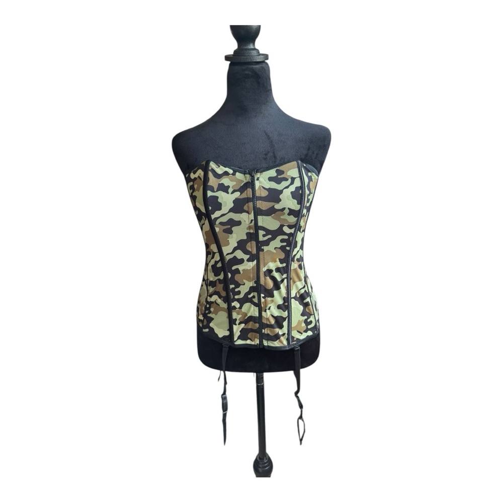 Camouflage Bustier Top